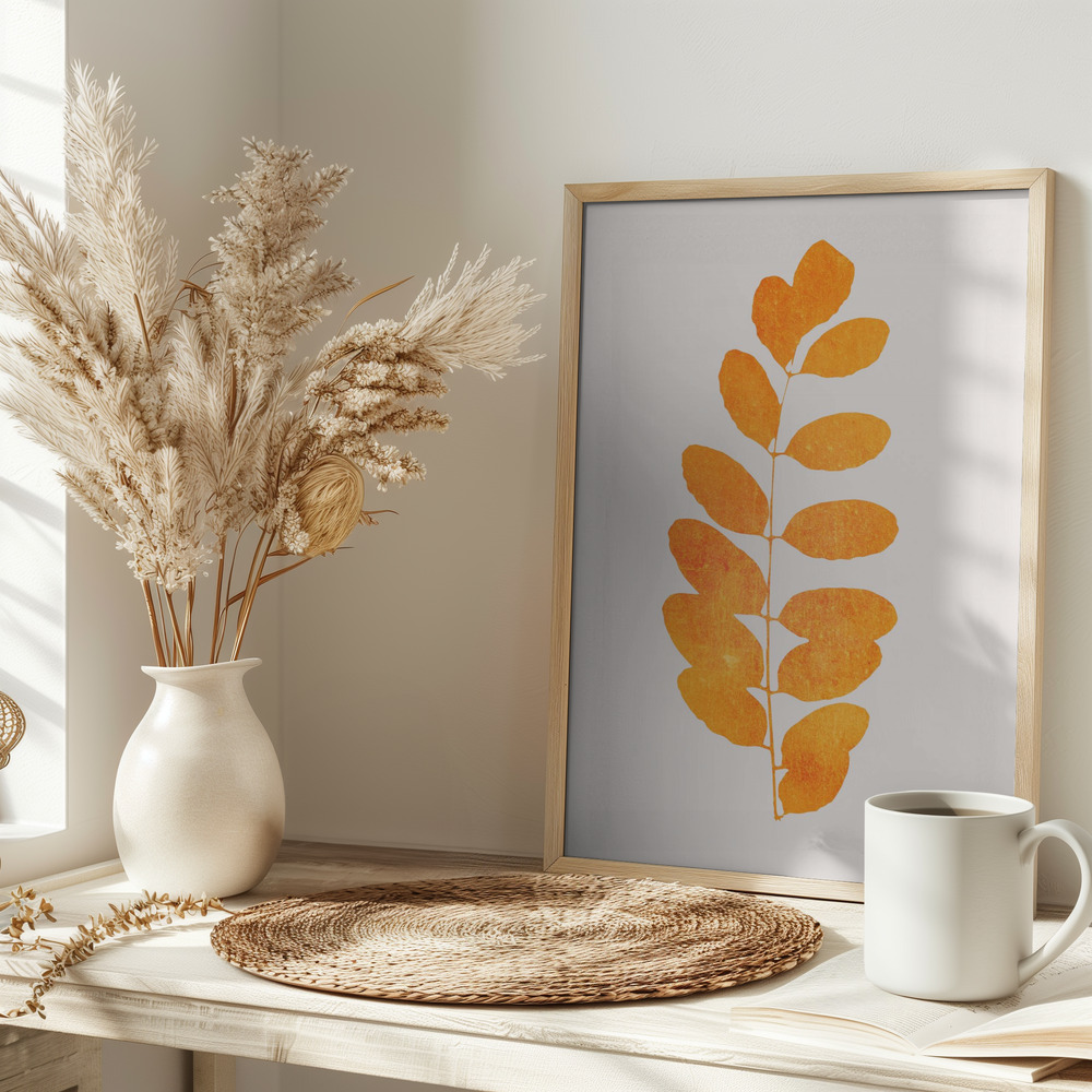 Poster - Oak Leaf on table