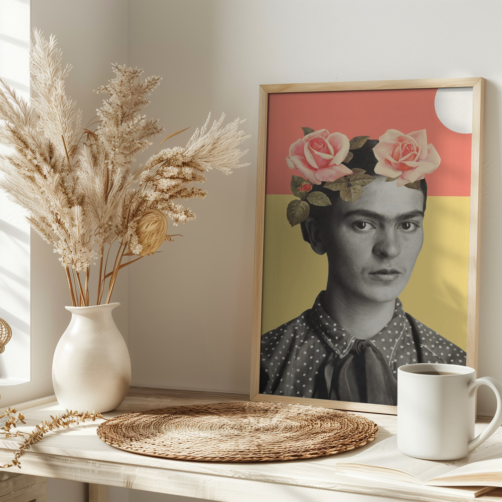 Poster - Frida Kahlo on table