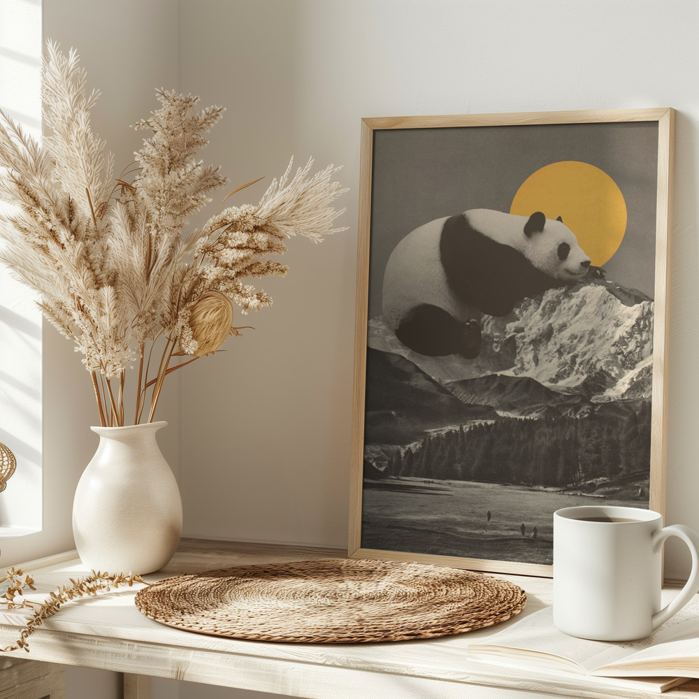 Póster - Giant Panda Nap en la mesa
