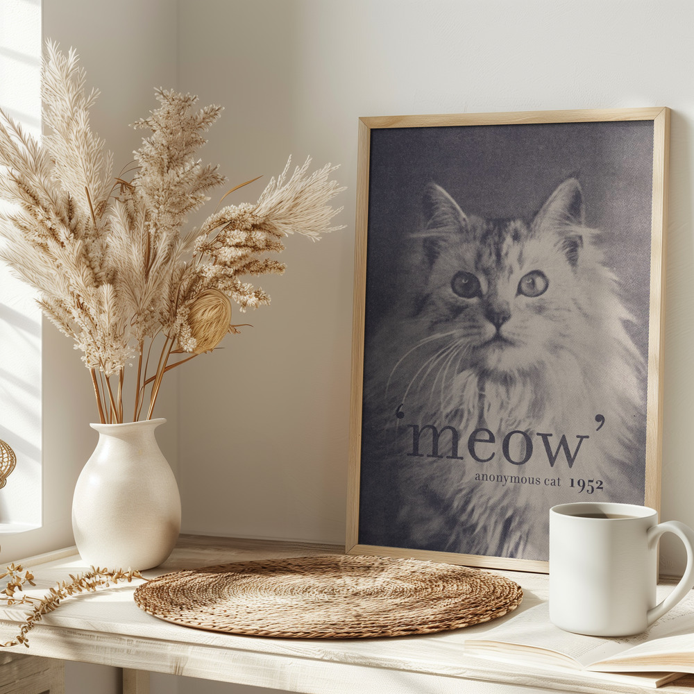 Poster Famous Quote Cat - Affisch på bordet