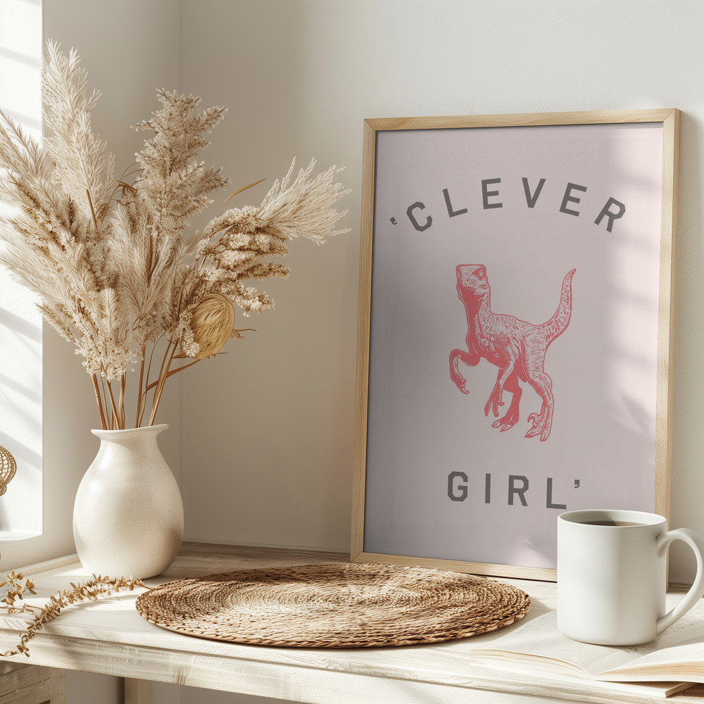 Poster - Clever Girl auf dem Tisch