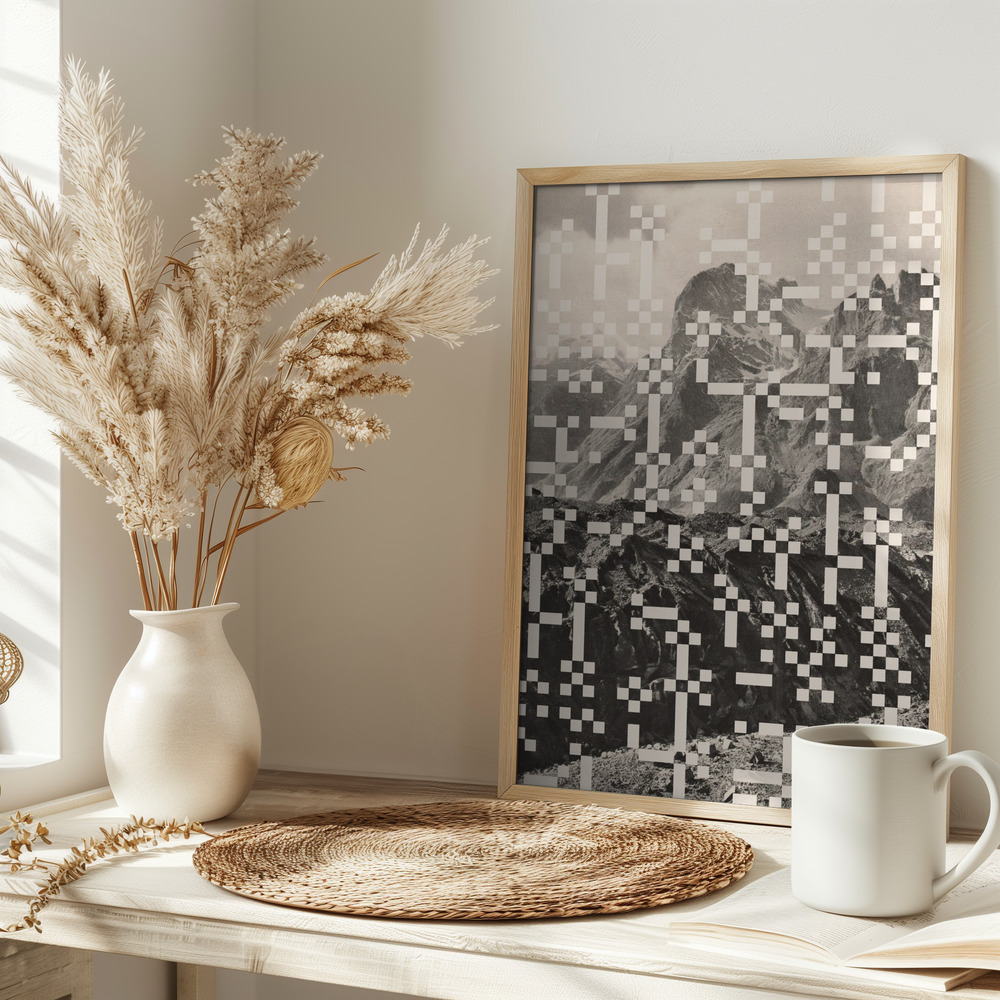 Poster - Mountainscape on table
