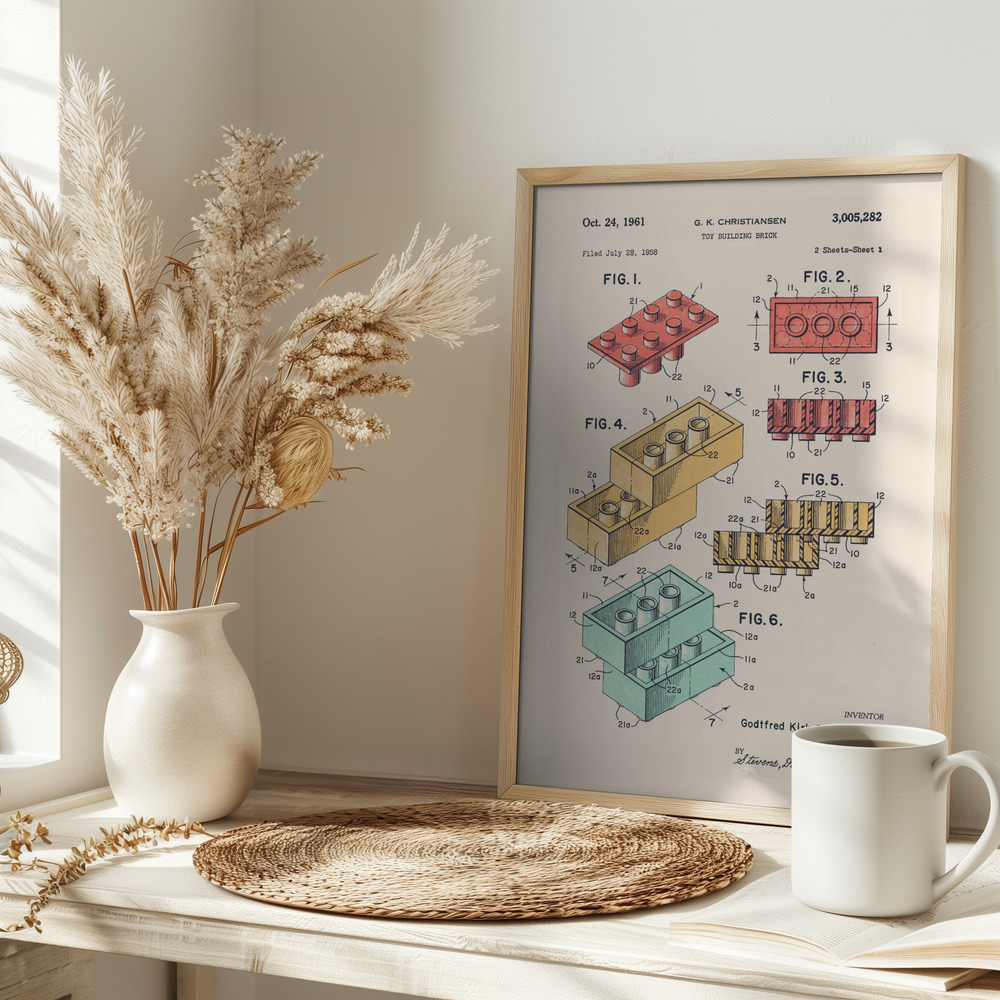 Poster Lego Colors - Affisch på bordet