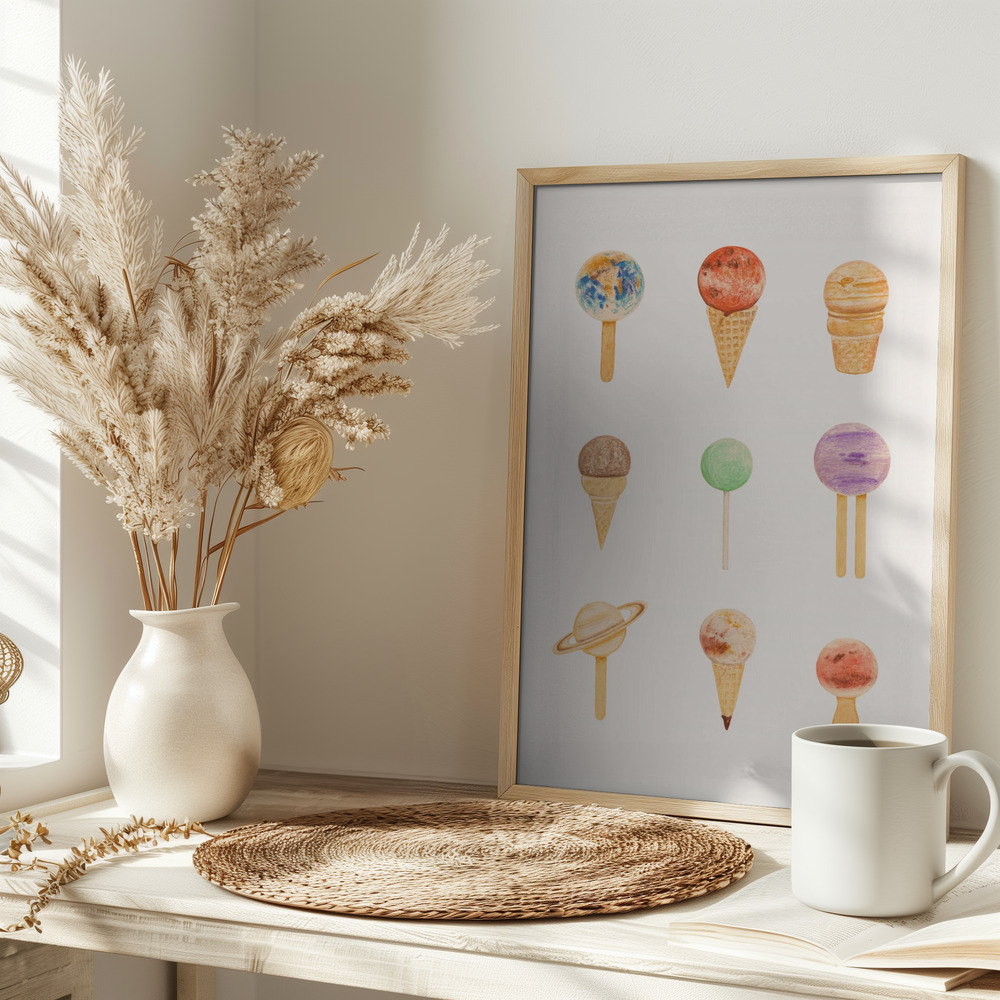 Poster - Planetarium Sugarium on table