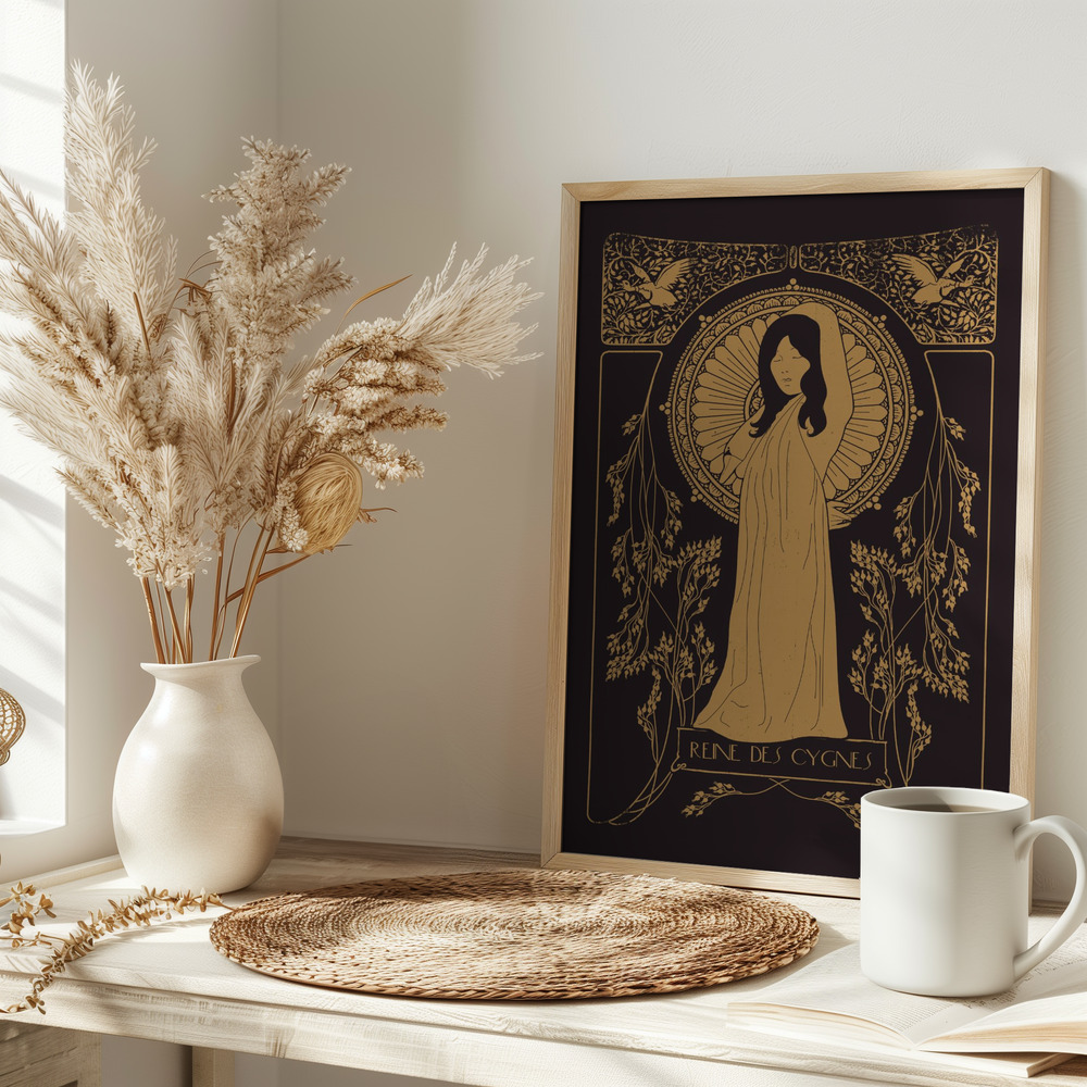 Poster - Reine Des Cygnes Nº2 on table