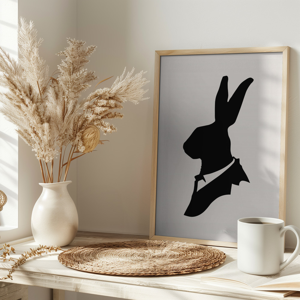 Plakat - Monsieur Lapin på bordet