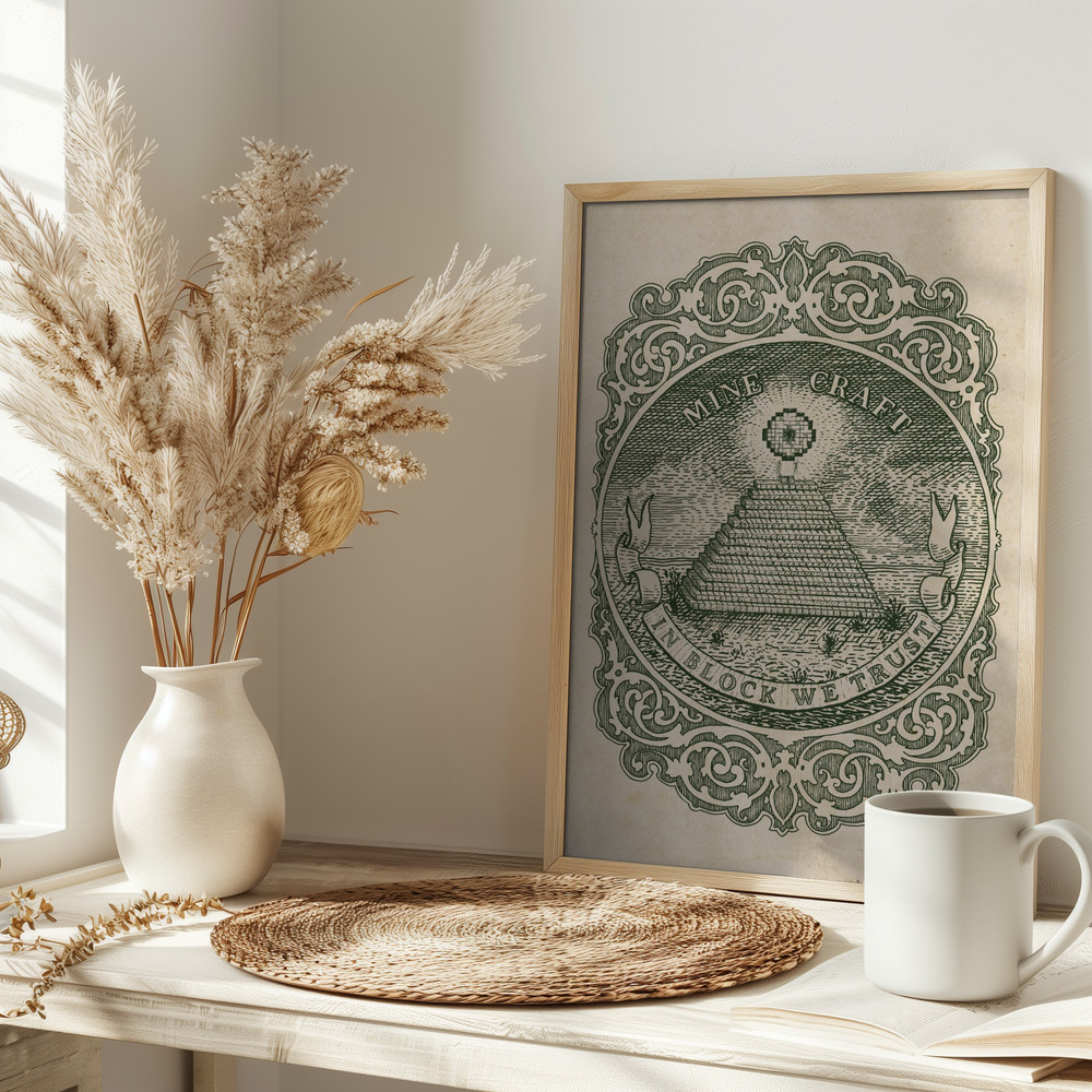 Poster - In Block We Trust on table