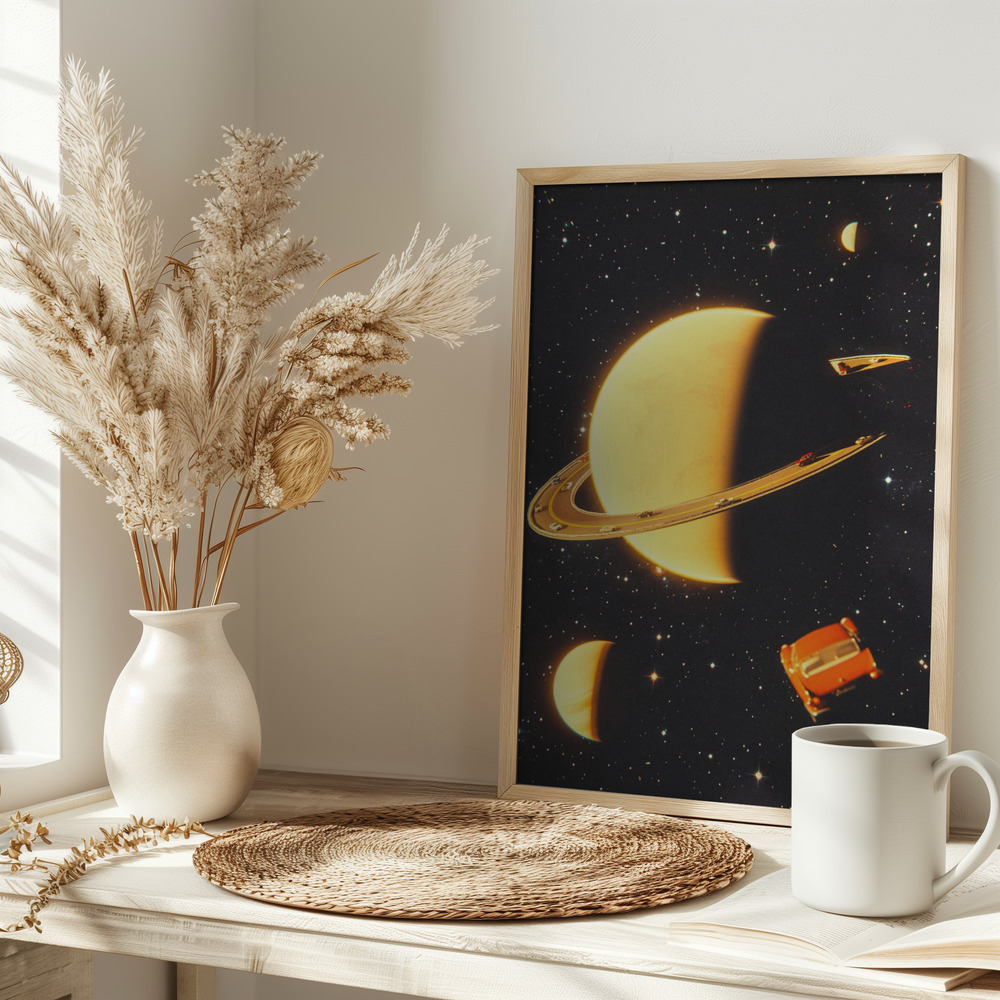 Poster - Rings of Saturn on table