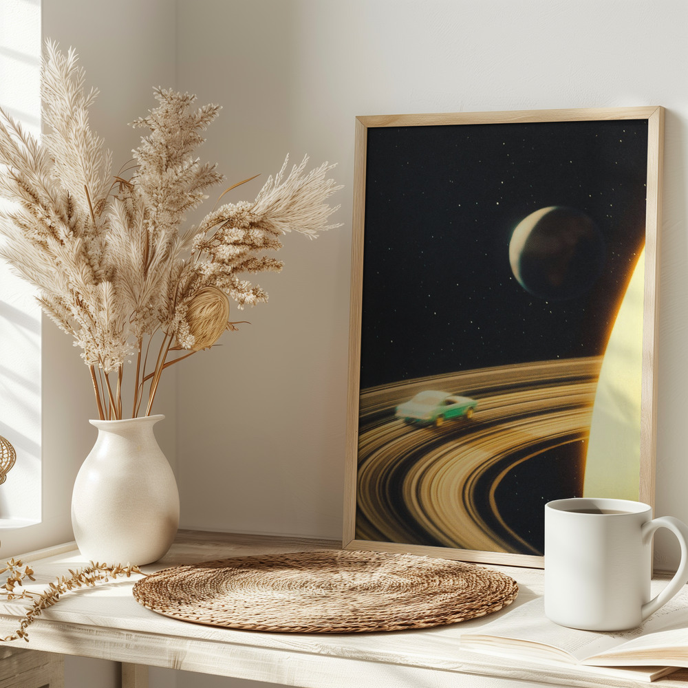 Poster - Saturn Highway op tafel