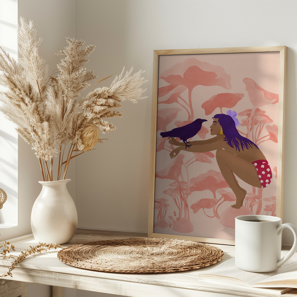 Poster - Raven op tafel