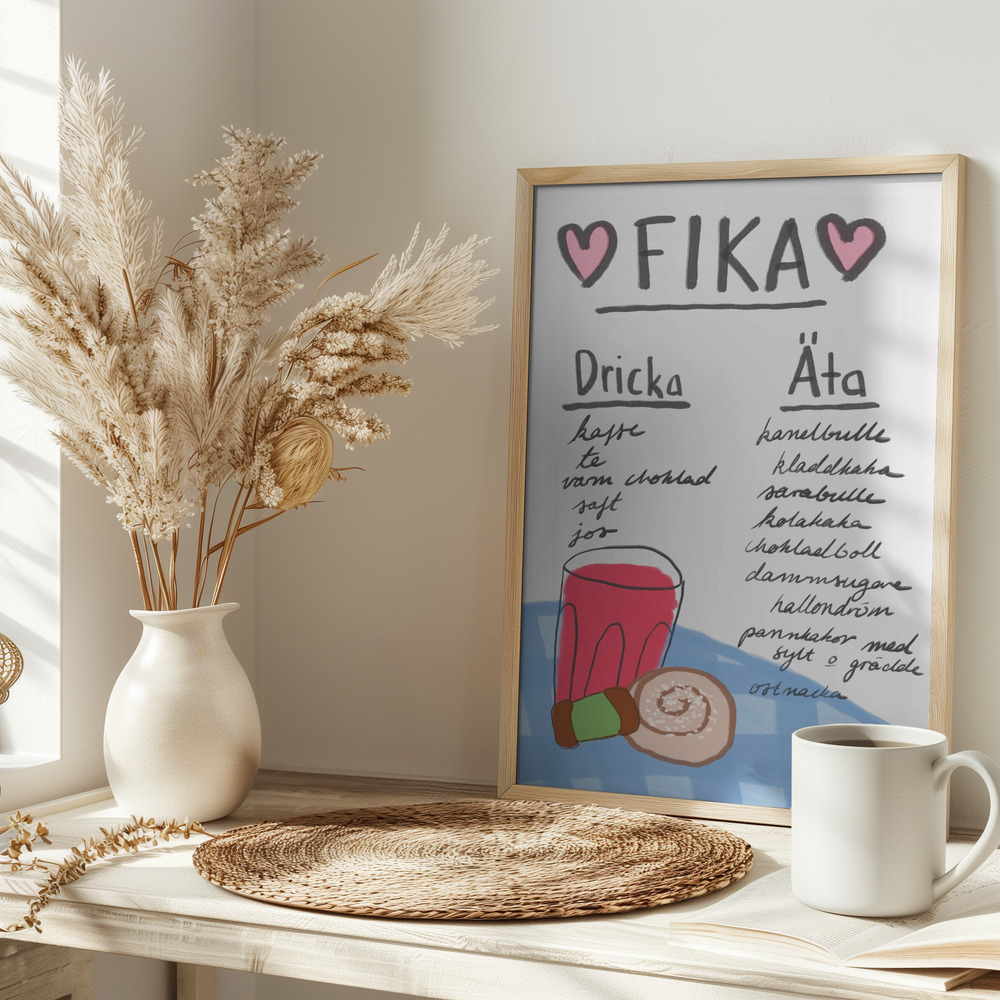 Poster - Fika auf dem Tisch