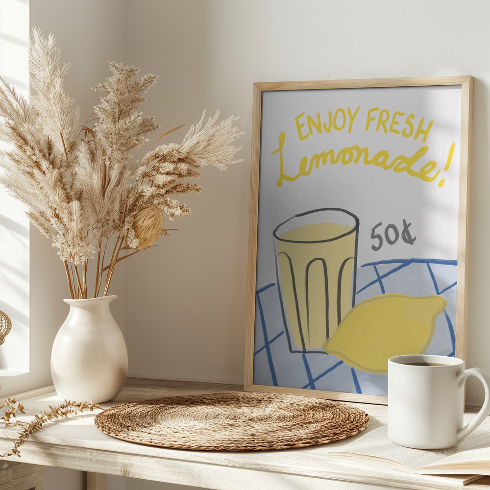 Poster - Fresh Lemonade on table