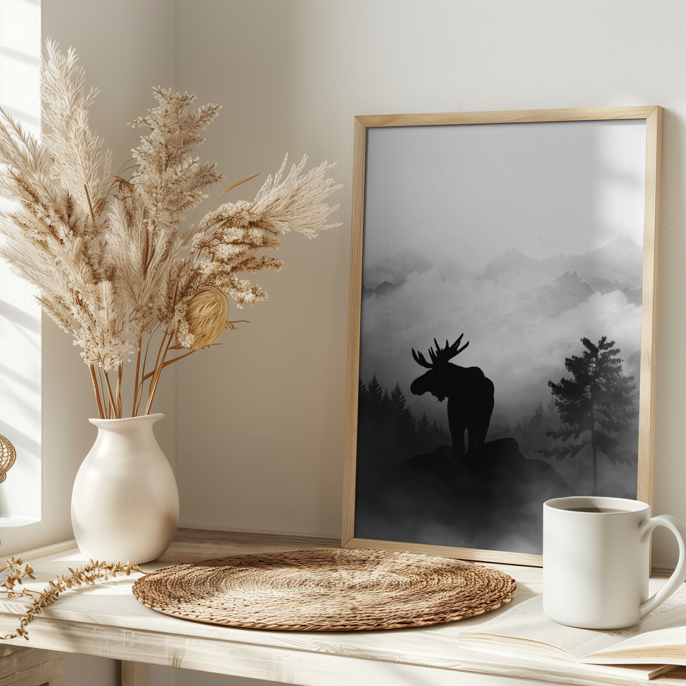 Poster - Moose auf dem Tisch