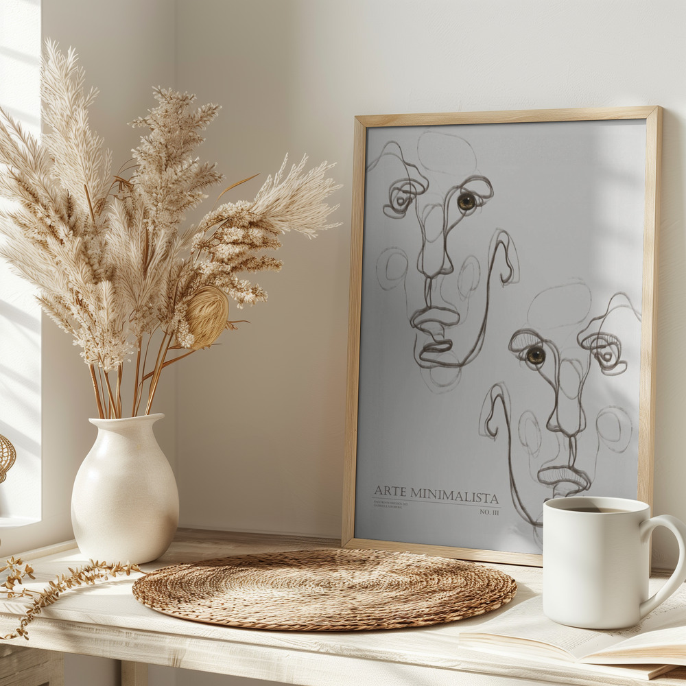 Plakat - Arte Minimalista No 3 på bordet