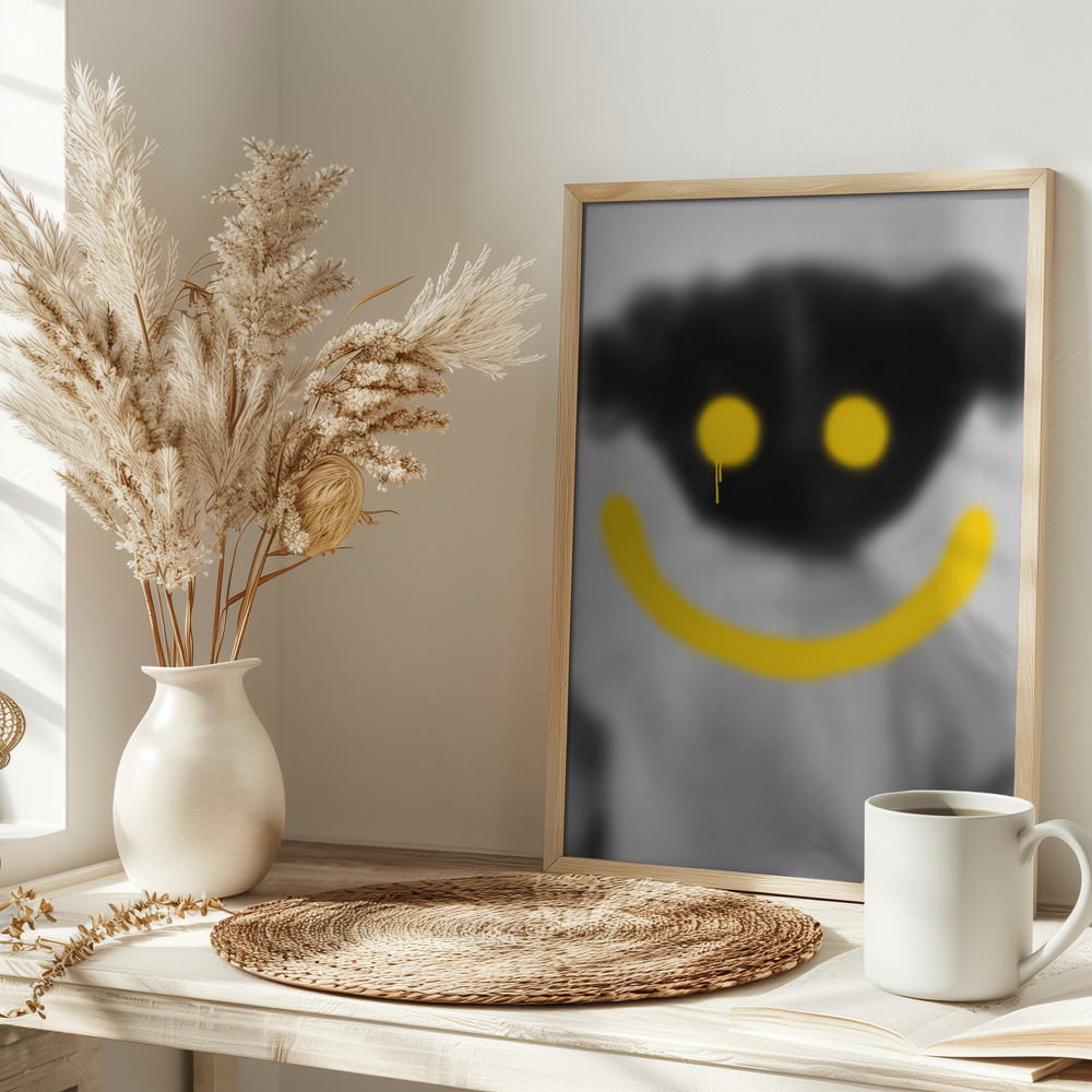 Poster Smile II - Affisch på bordet