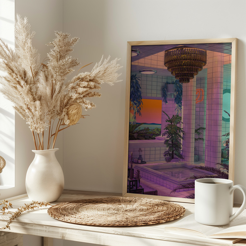 Poster - Twilight Serenity Spa on table