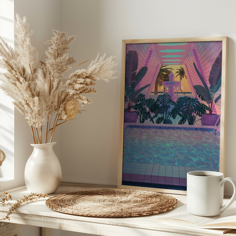 Poster - Tropical Reflection op tafel
