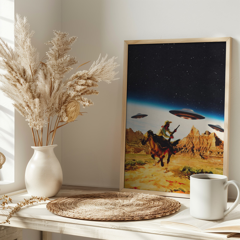 Plakat - UFO Space Chase på bordet