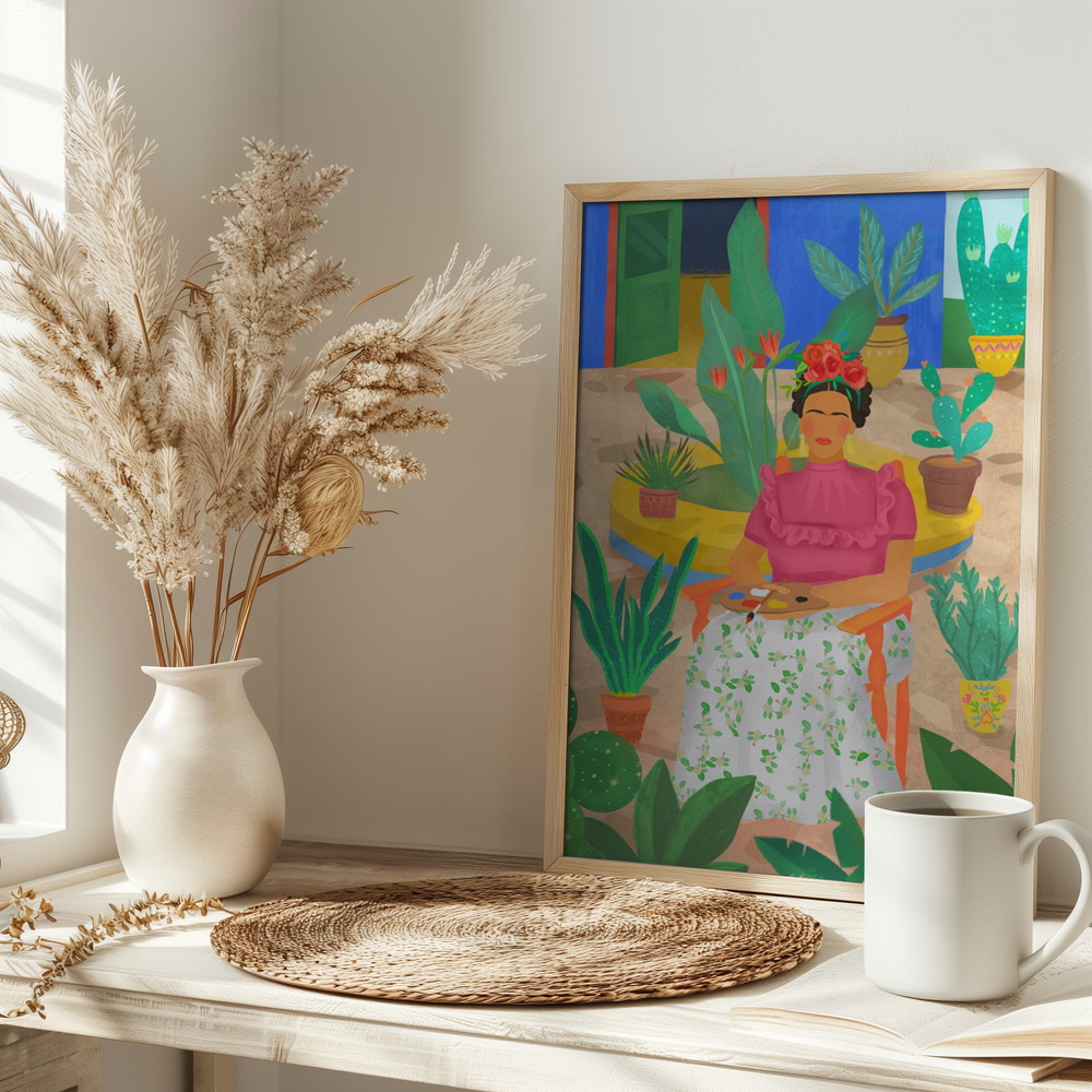 Poster - Frida sul tavolo
