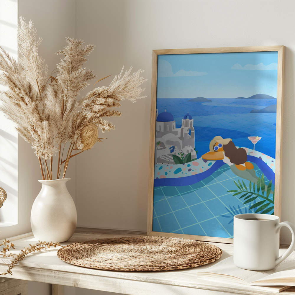 Póster - Summer in Greece en la mesa