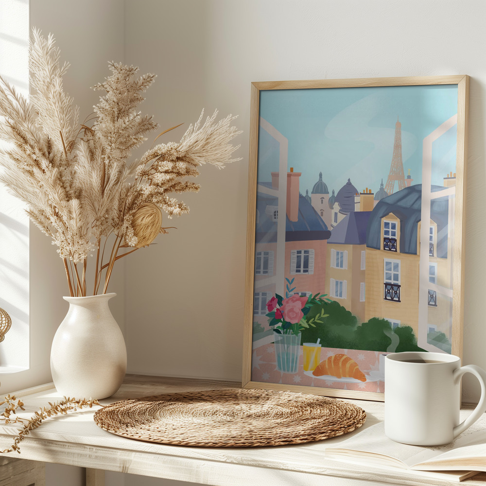 Poster - Paris auf dem Tisch