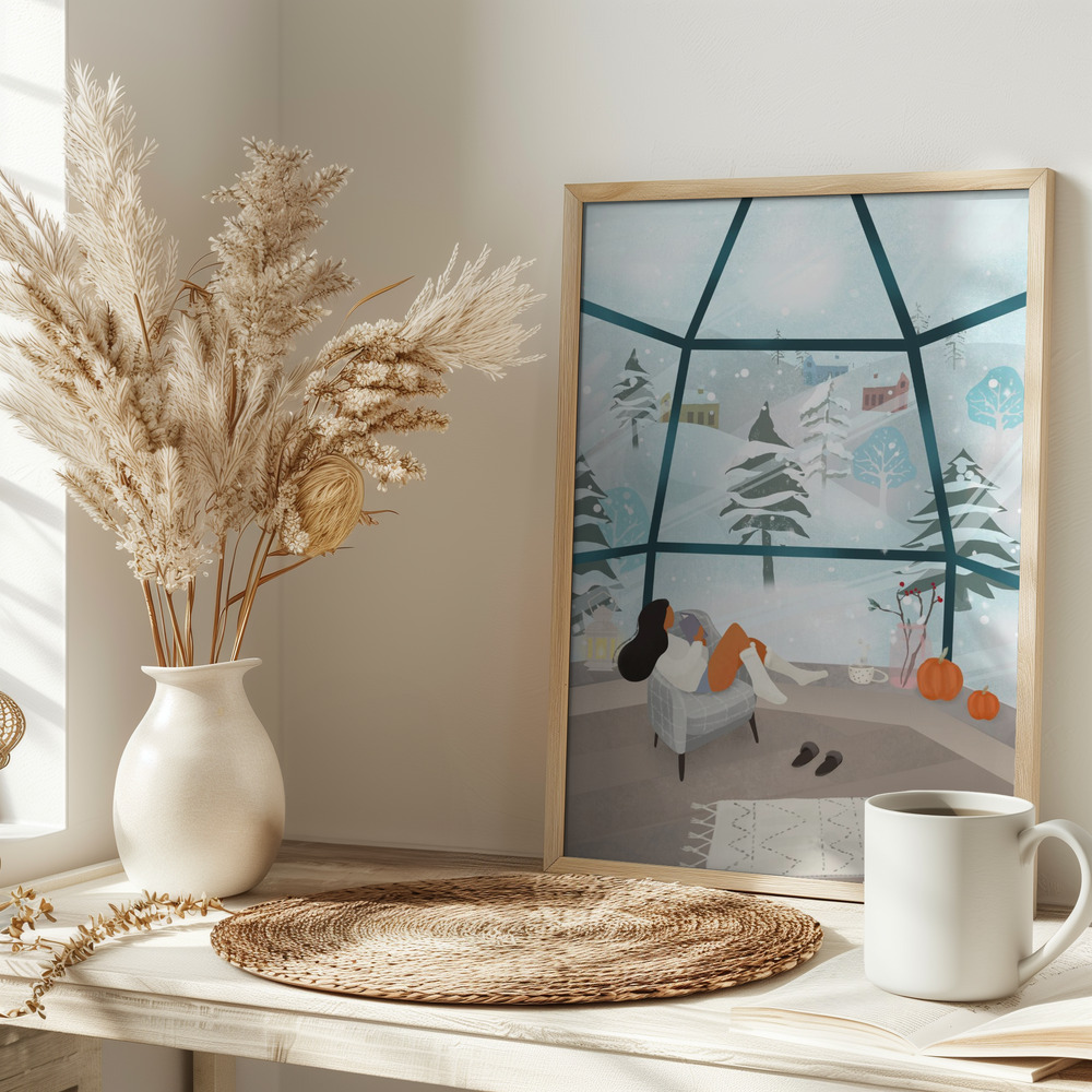 Poster - Winter Wonderland auf dem Tisch