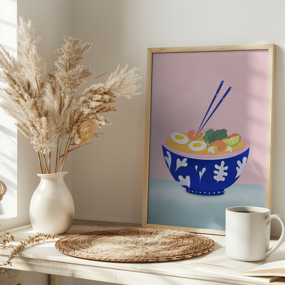 Poster - Ramen Bowl sul tavolo