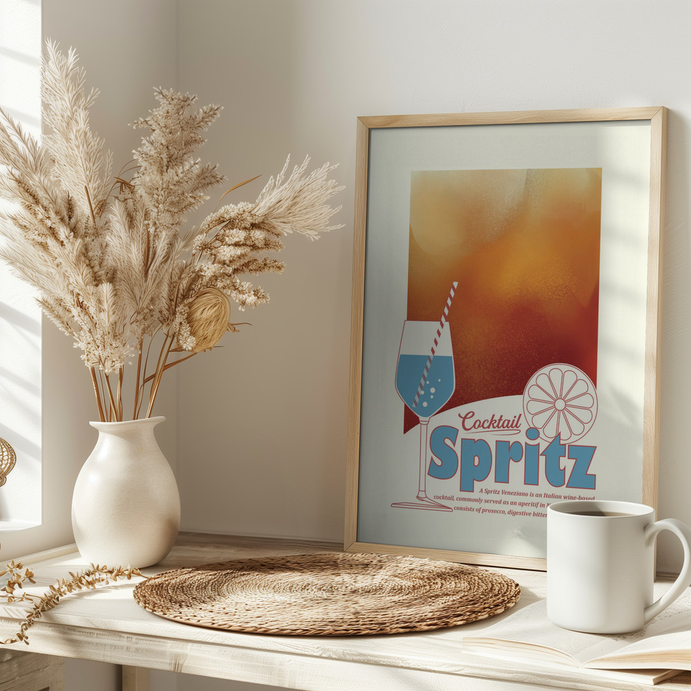 Plakat - Aperol Spritz print på bordet