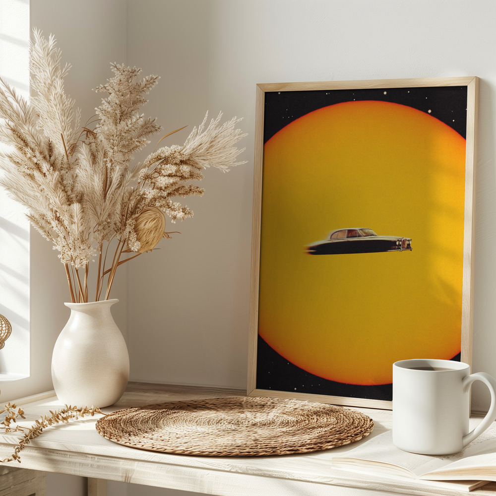 Poster - Space Chase on table