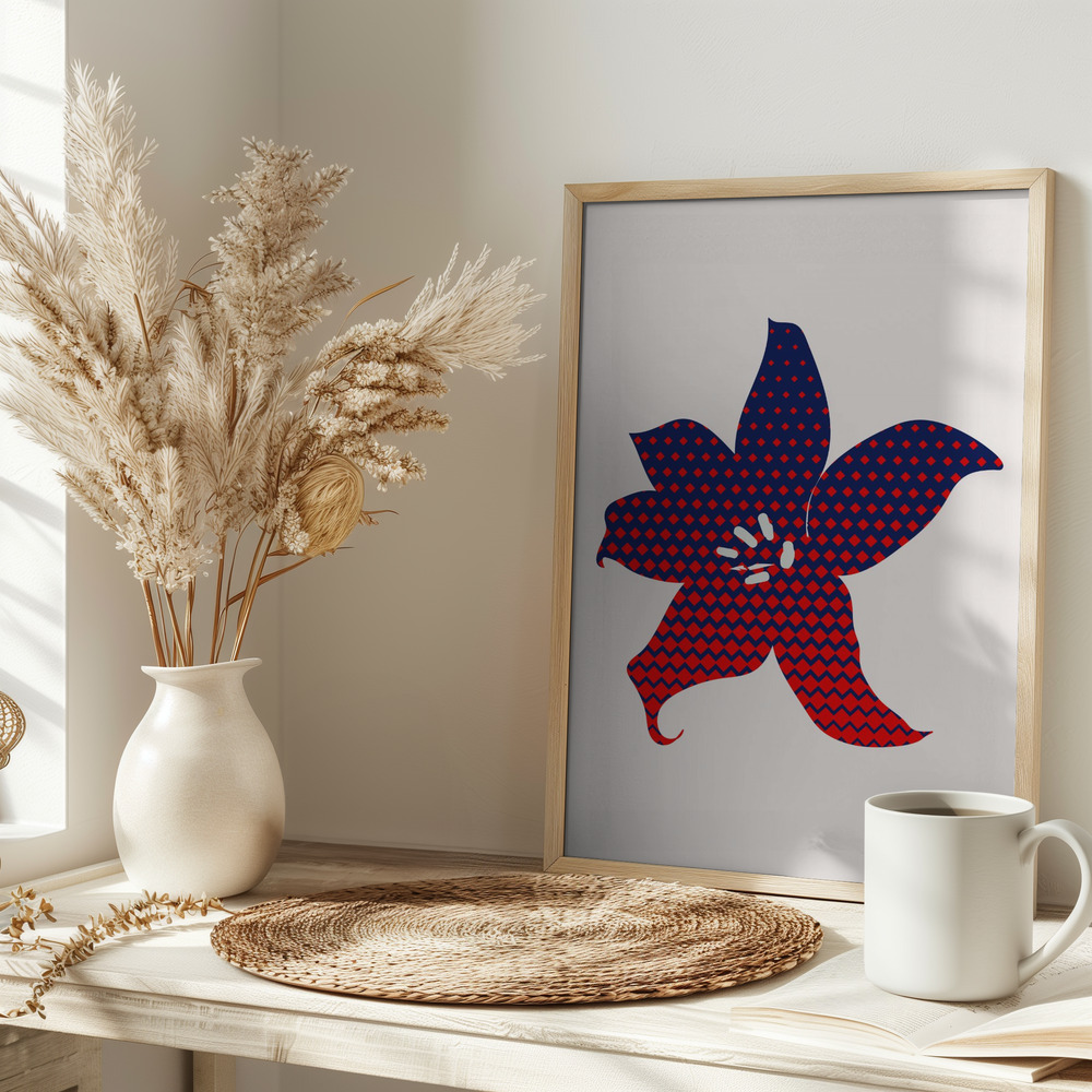 Poster Pop Flower - Affisch på bordet