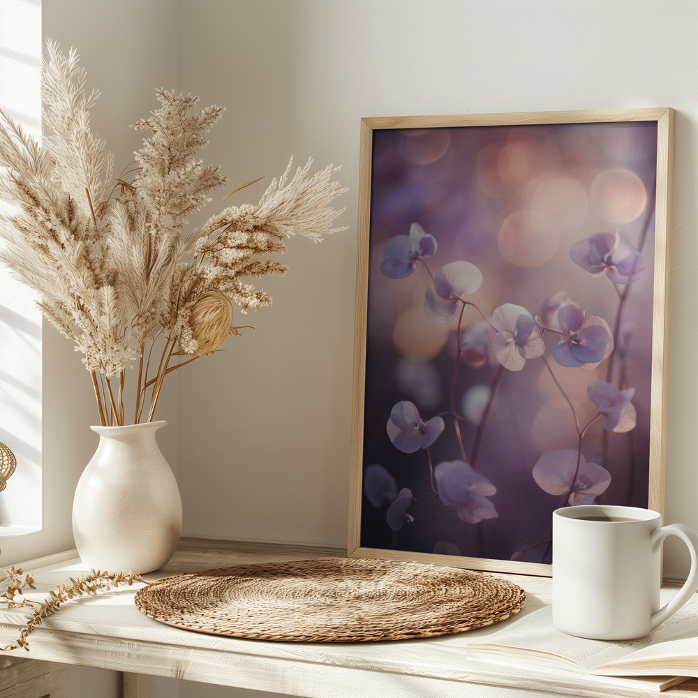 Affiche - Tiny Aubrieta sur la table