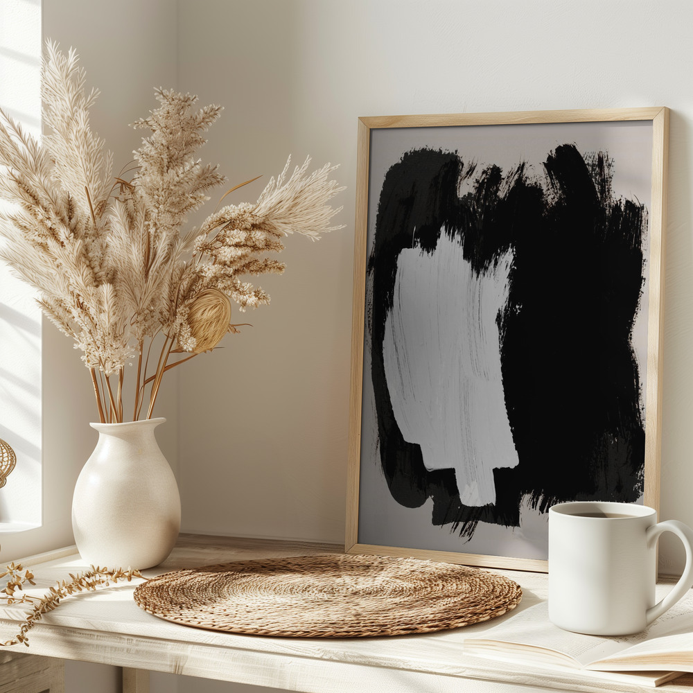 Plakat - Abstract Brush Strokes 16 på bordet