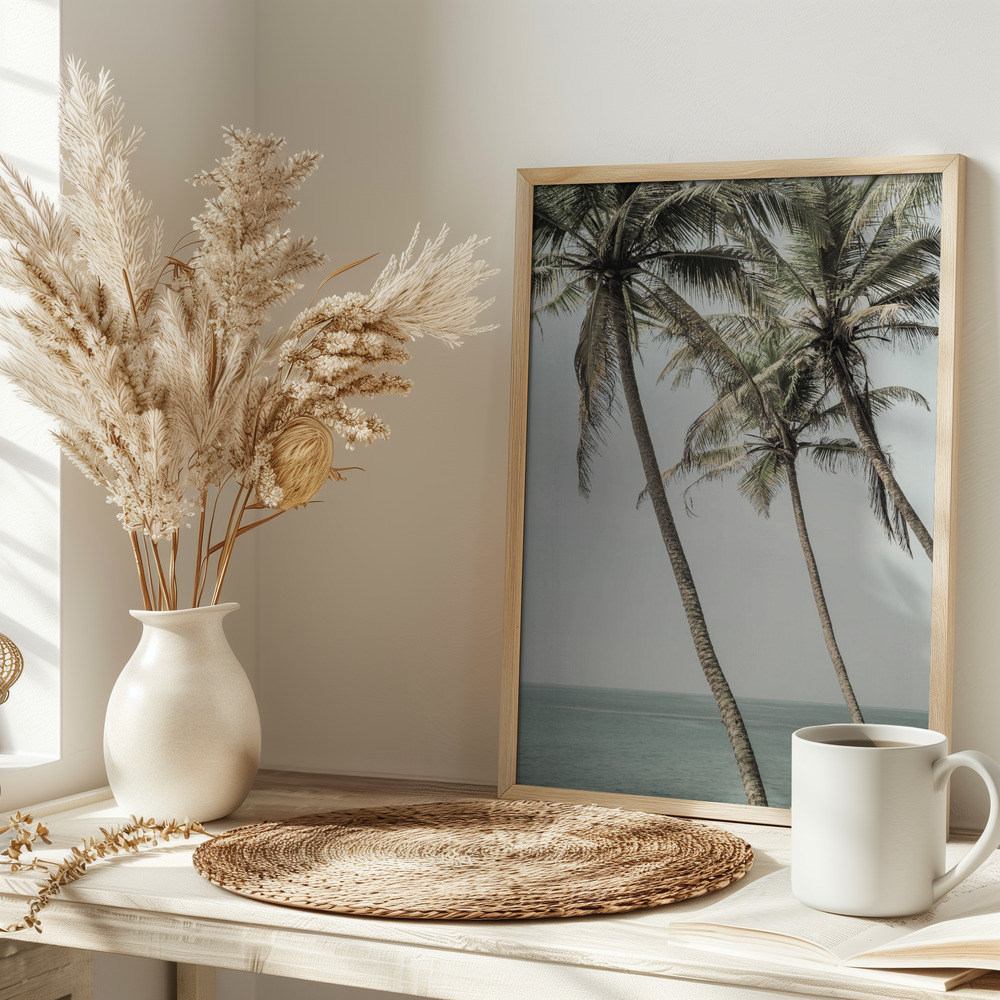 Póster - Ocean Breeze Palms en la mesa