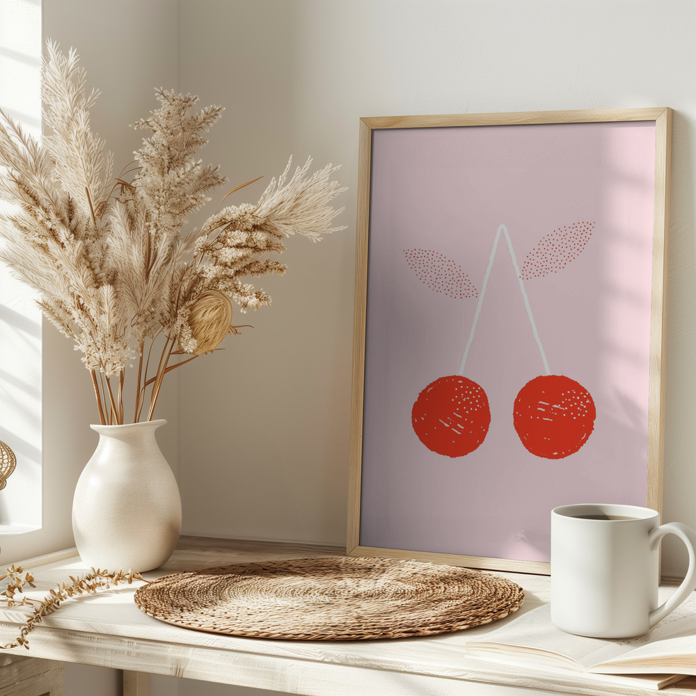 Poster - Cherries on table