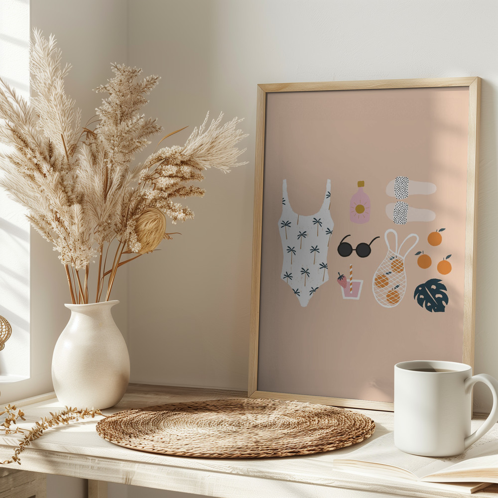 Poster - One Day Vacay op tafel
