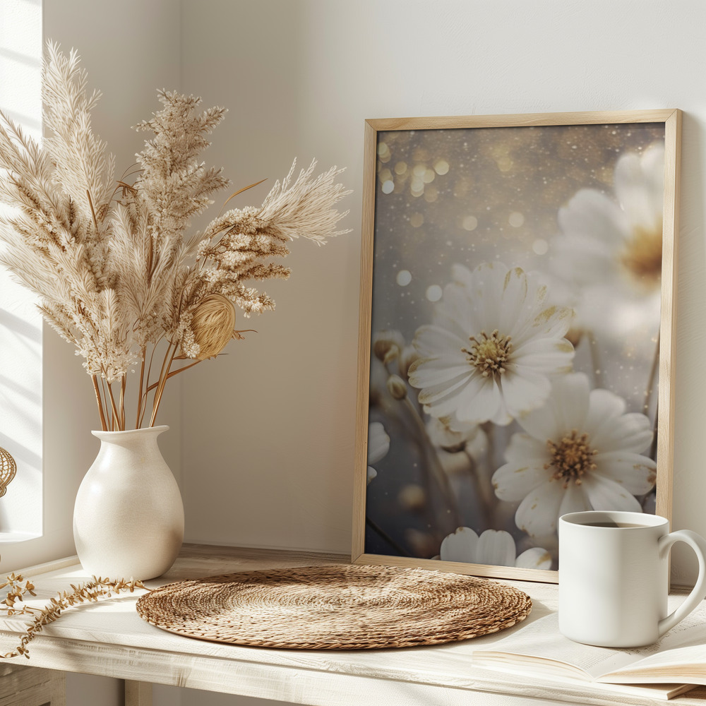 Poster - Pastel Flowers No 3 on table