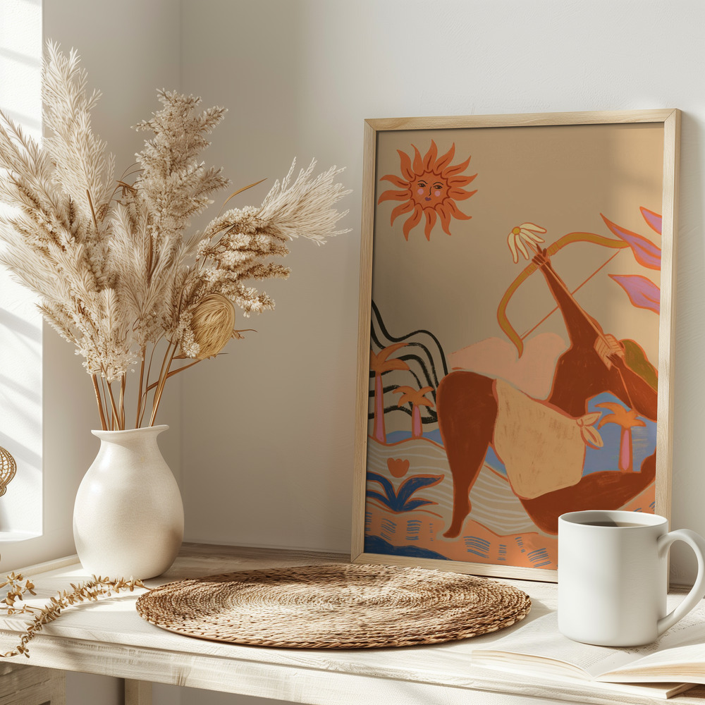 Poster - Bow And Arrow on table