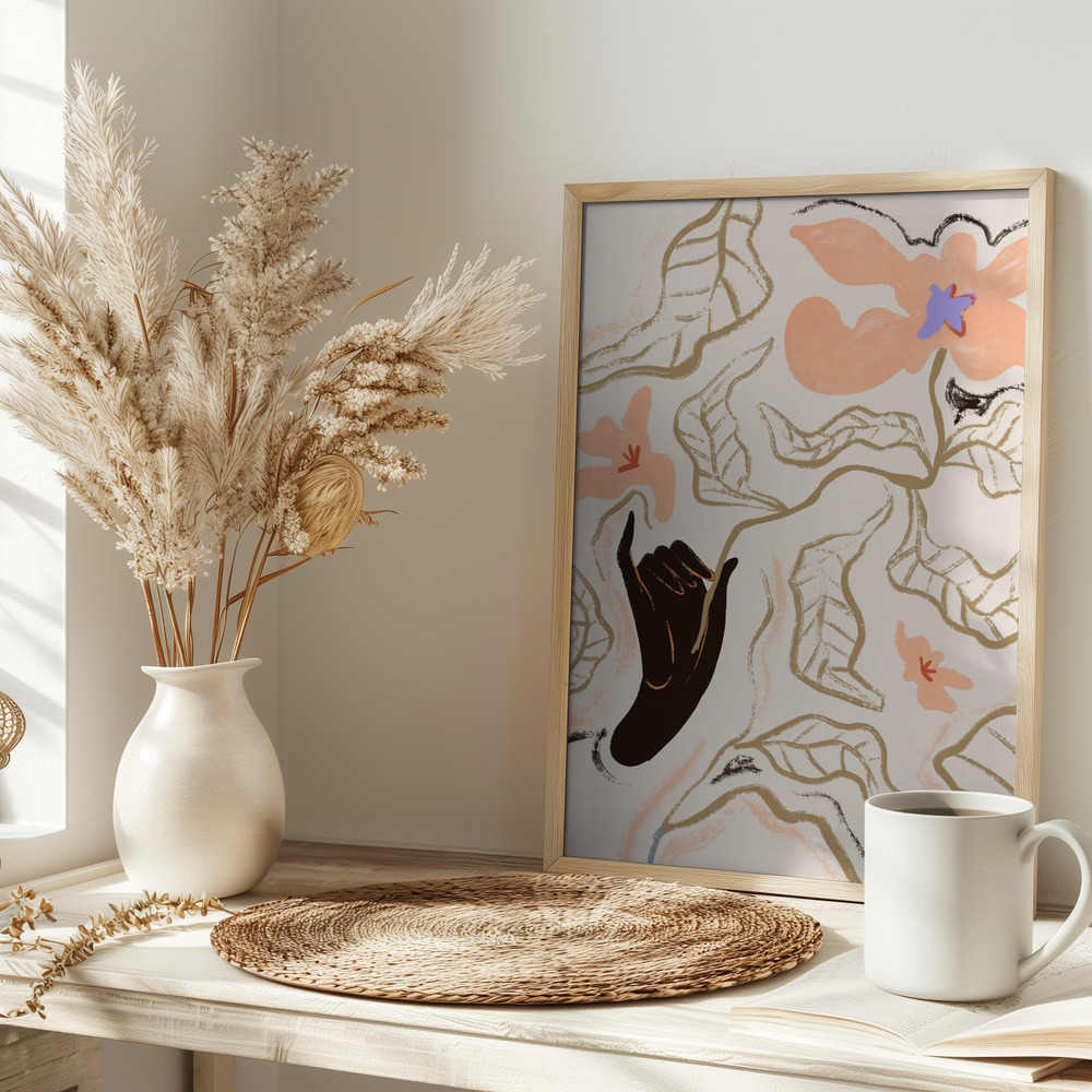 Poster - Fleur op tafel
