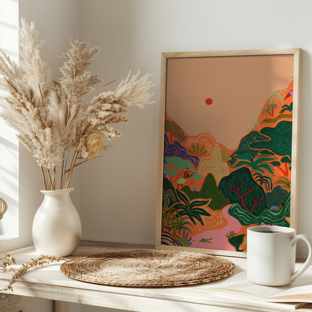 Poster - Hidden Paradise No2 on table