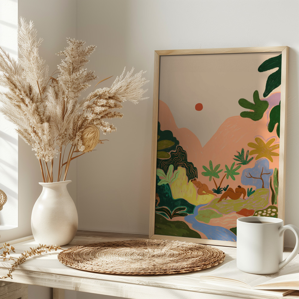Poster - Lost In Paradise No2 op tafel