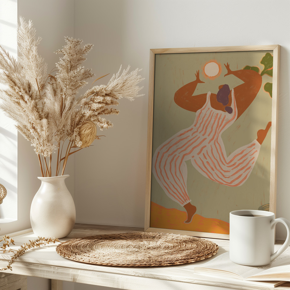 Poster - Reach For The Sun on table
