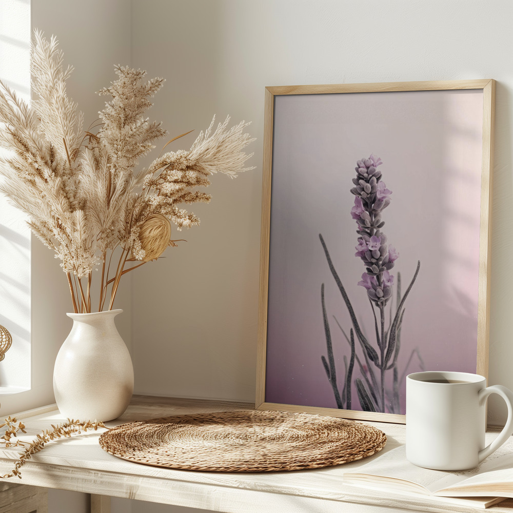 Affiche - Pastel Lavender sur la table