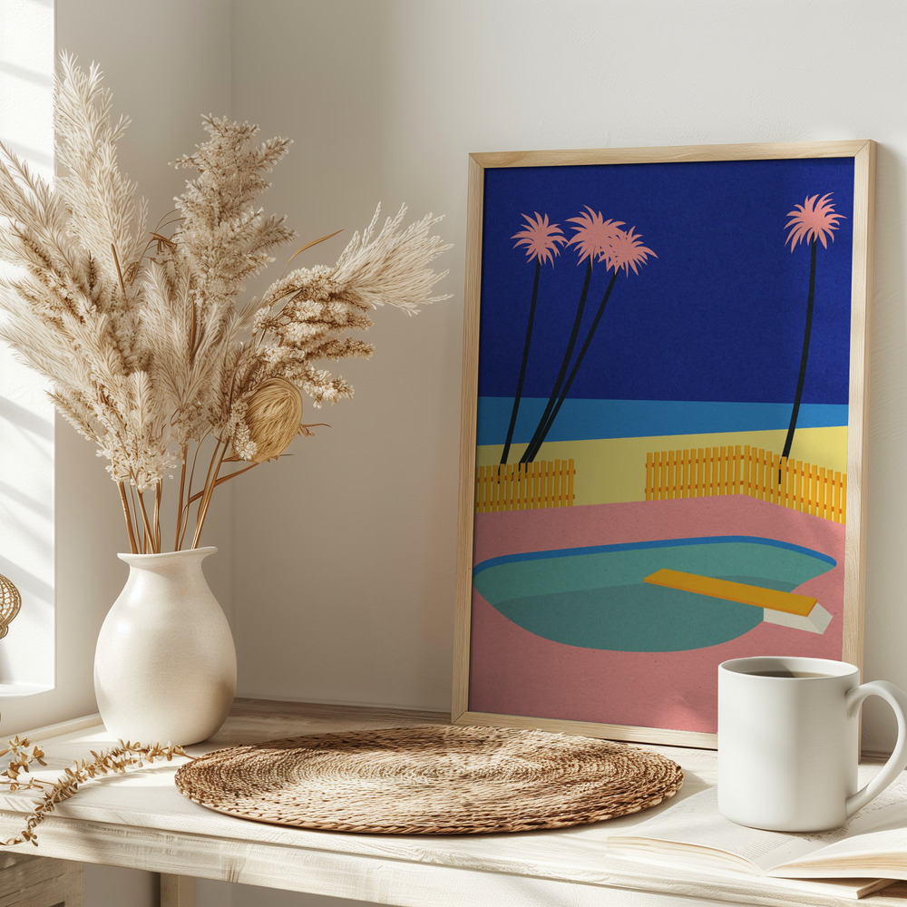 Poster - Malibu Beach on table
