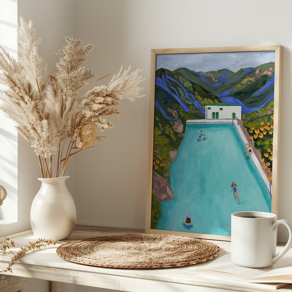 Poster - Hotsprings on table