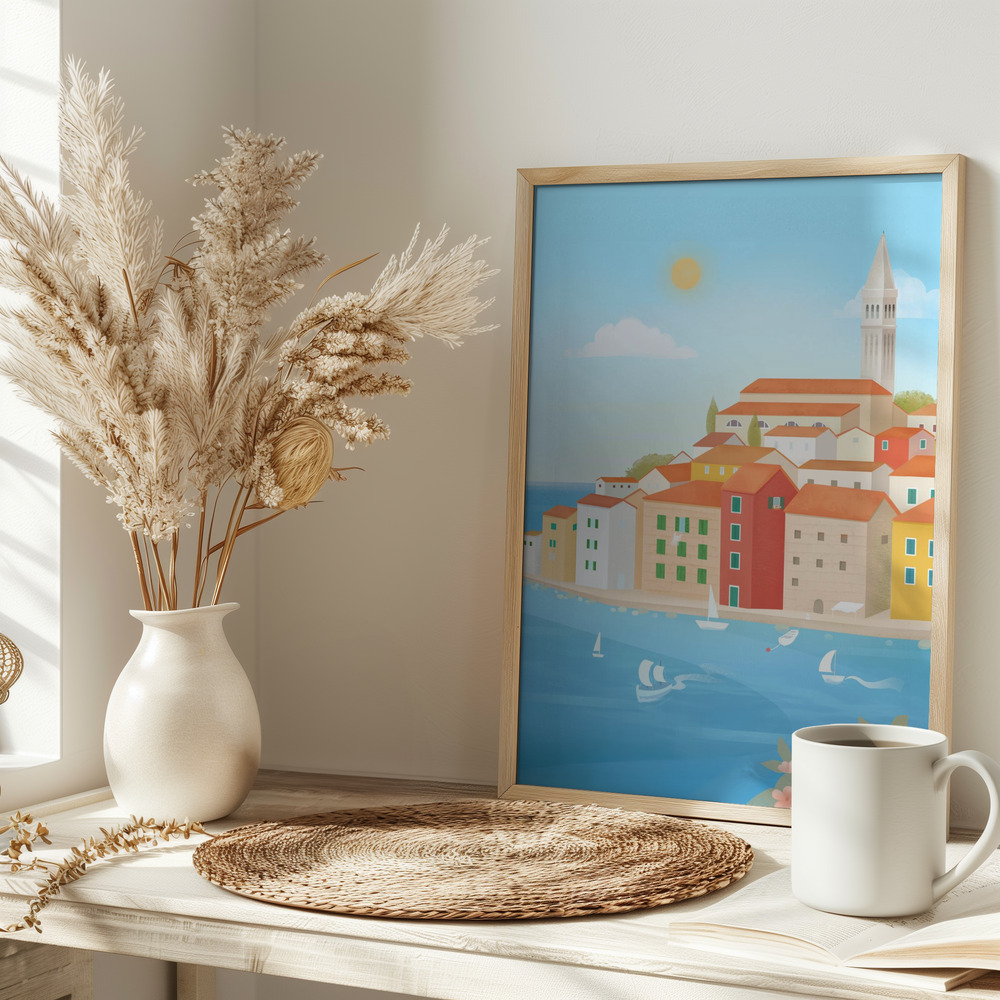 Poster - Rovinj auf dem Tisch