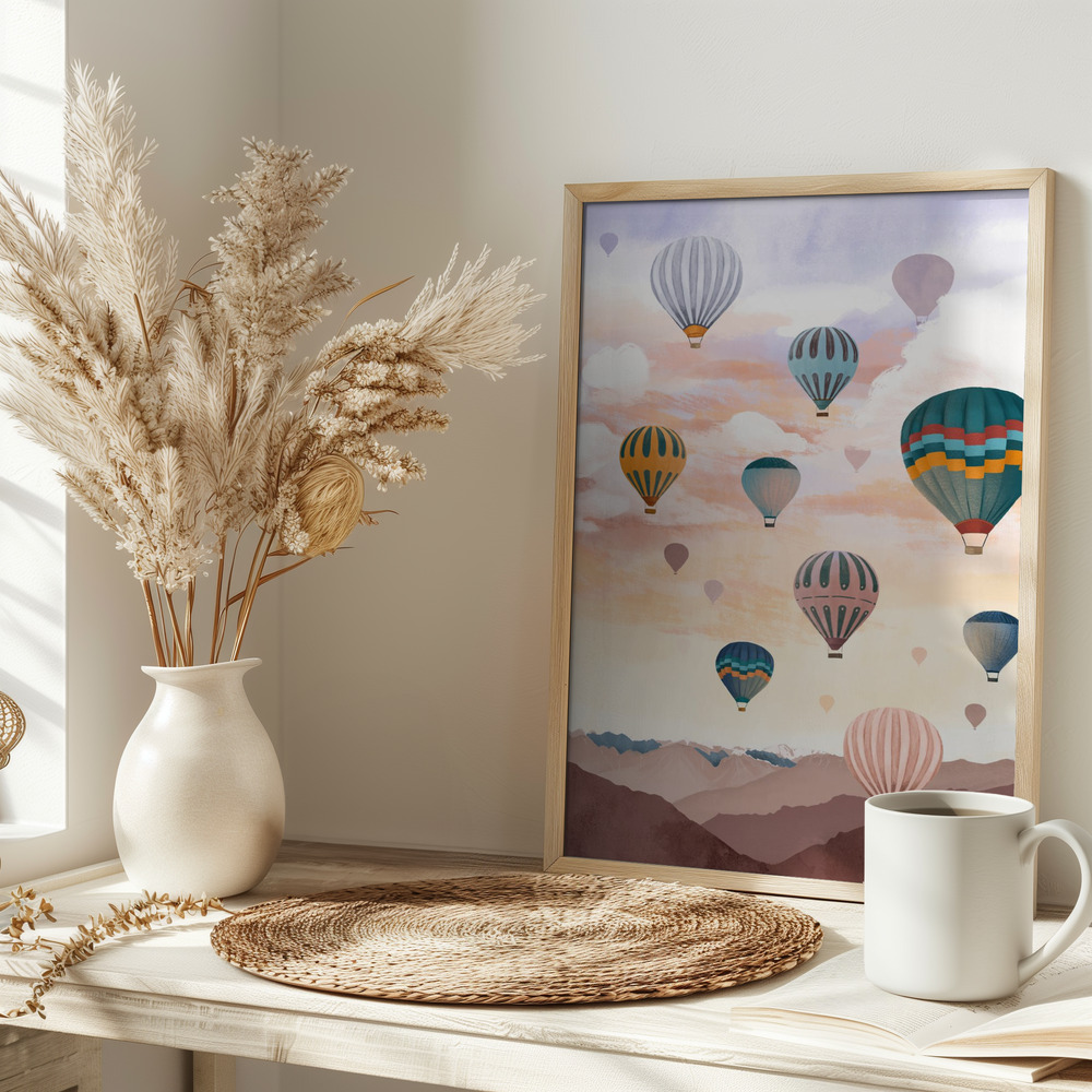 Plakat - Airballoon Sky på bordet