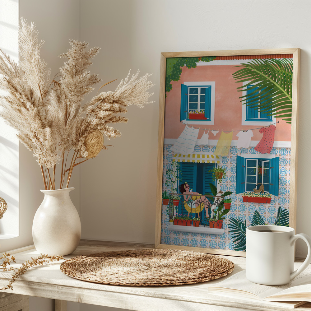 Poster - Lisbon on table
