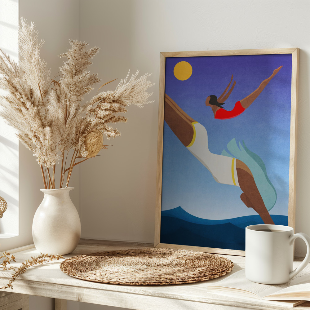 Poster - Graceful Dive op tafel