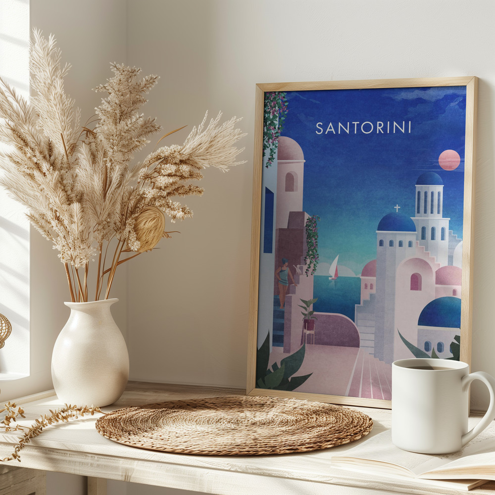 Plakat - Santorini IV na stole