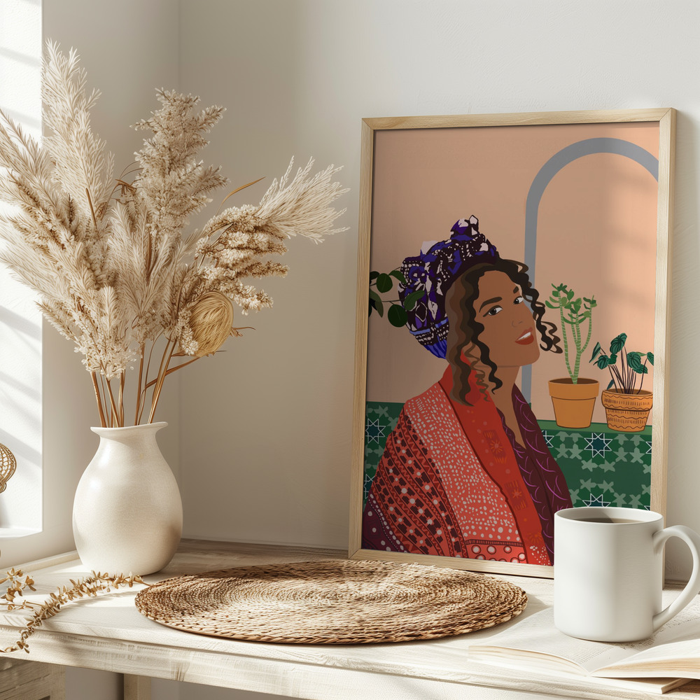 Poster - Colorful Serenity op tafel